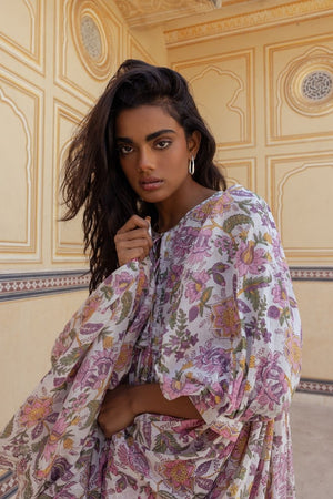 Kyra Midi Dress ~ Fuchsia Bloom