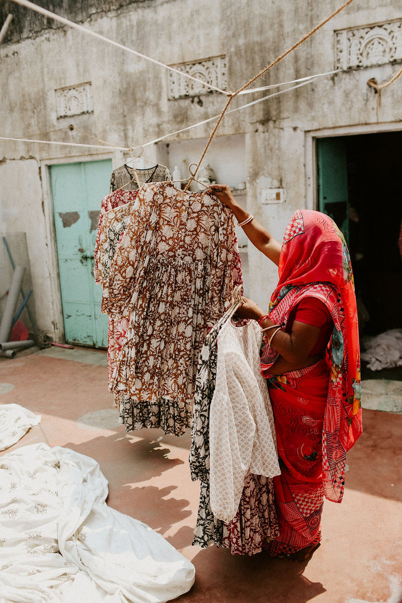 Kyra Midi Dress ~ Black Gauze