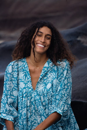 Kyra Mini Dress ~ Ocean Blue