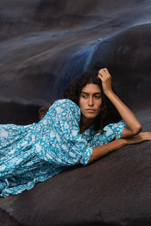 Kyra Mini Dress ~ Ocean Blue