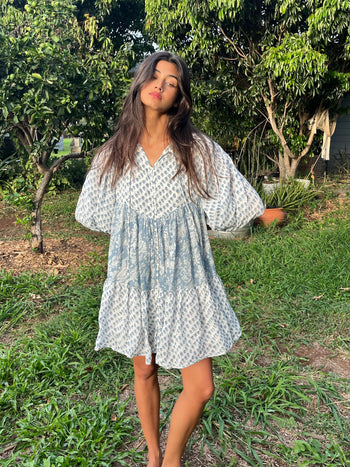 Nora Mini Dress ~ Aquamarine