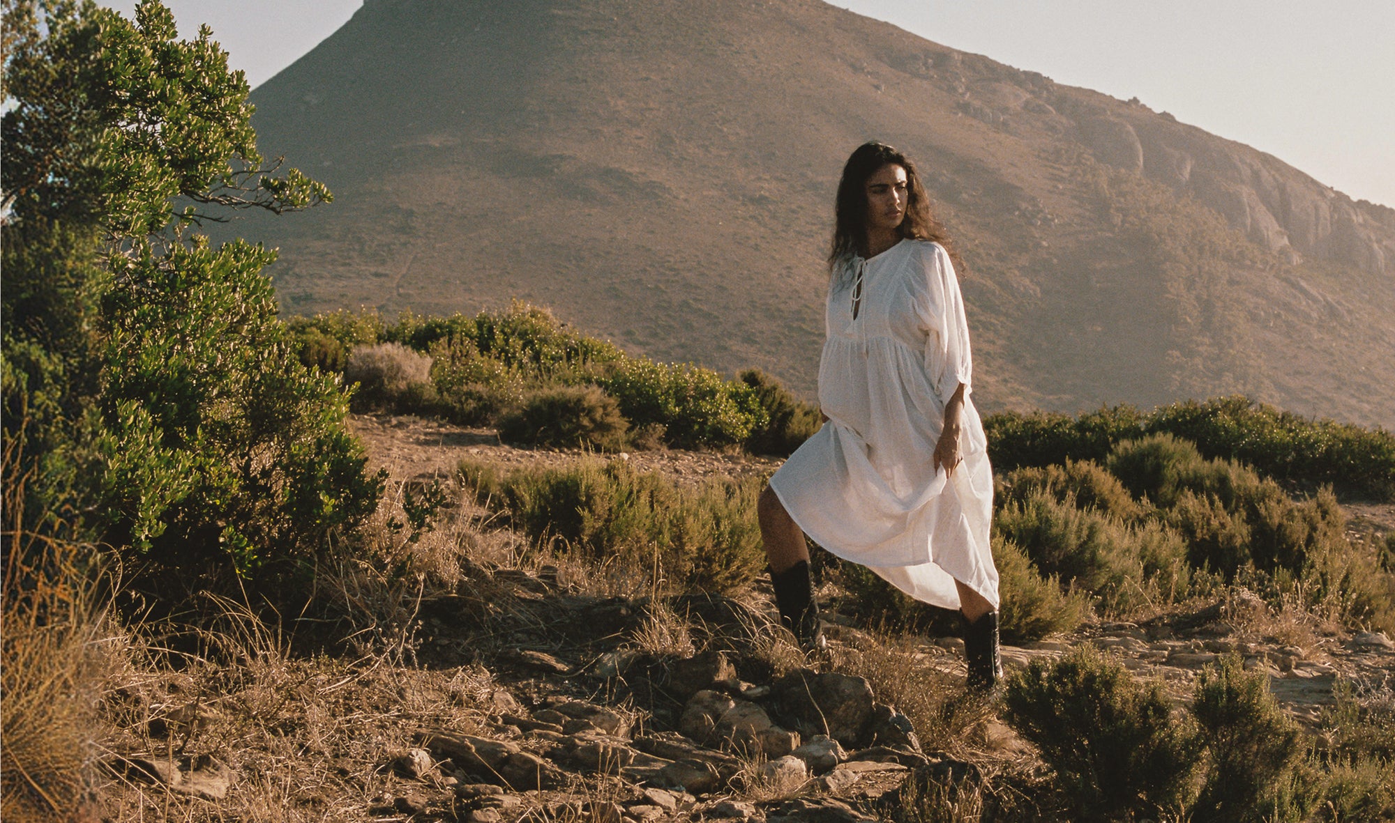 Kyra Midi Dress ~ Black Gauze