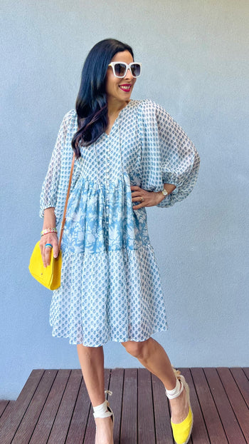 Nora Mini Dress ~ Aquamarine