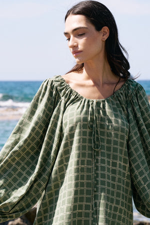 Zahra Mini Dress ~ Fern
