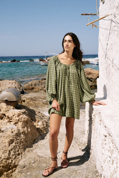 Zahra Mini Dress ~ Fern