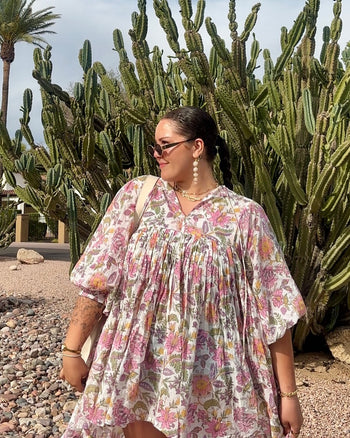 Kyra Mini Dress ~ Fuchsia Bloom