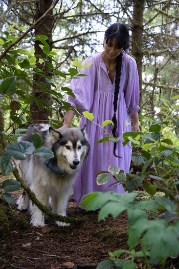 Kyra Midi Dress ~ Lilac Gauze